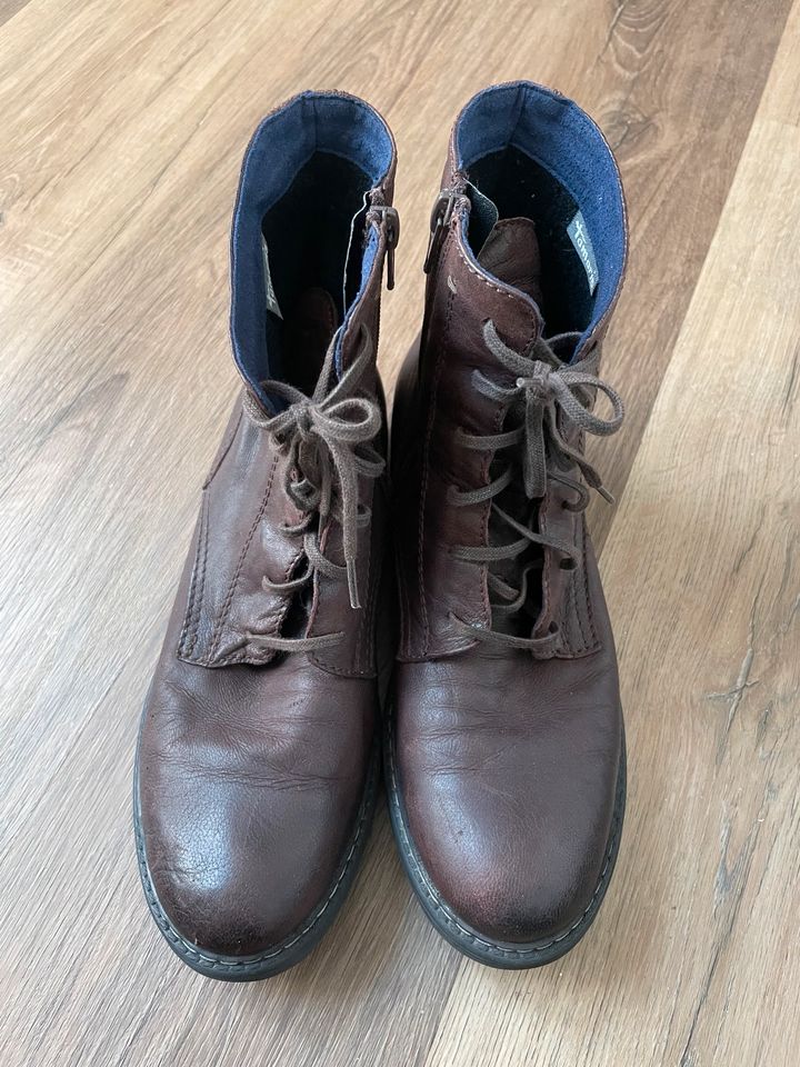 Inkl. Versand - Tamaris Damen Boots Stiefel braun Leder / Gr. 39 in Euskirchen