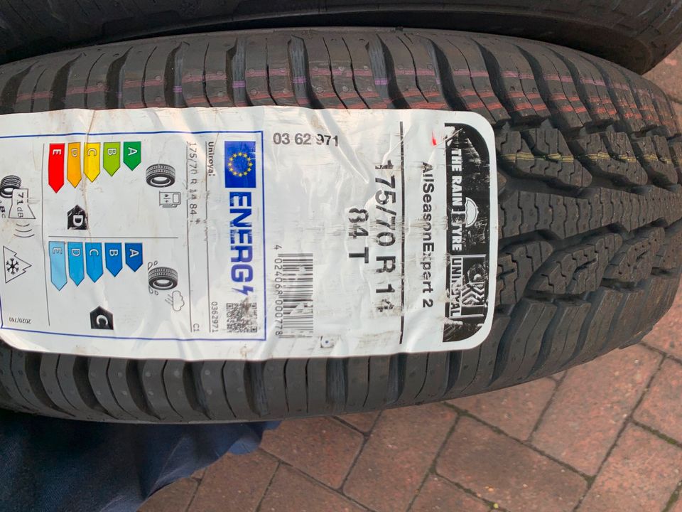 2stück 175/70R14 84T UNIROYAL ALLSEASONEXPERT2 NEU inkl.MONTAGE! in Stockstadt a. Main