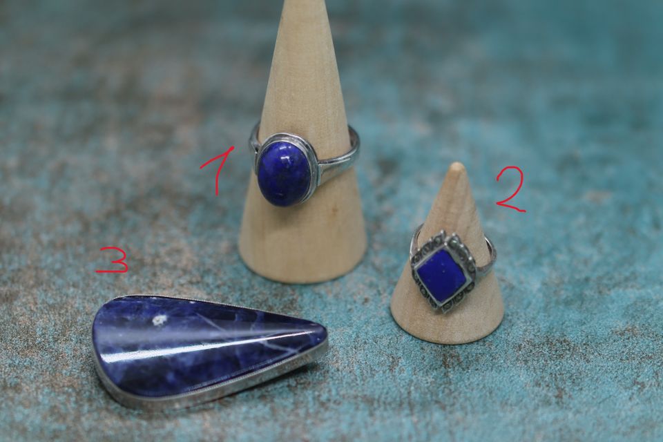 lapislazuli ringe ringe brosche 925 800 silber blau in Bad Harzburg