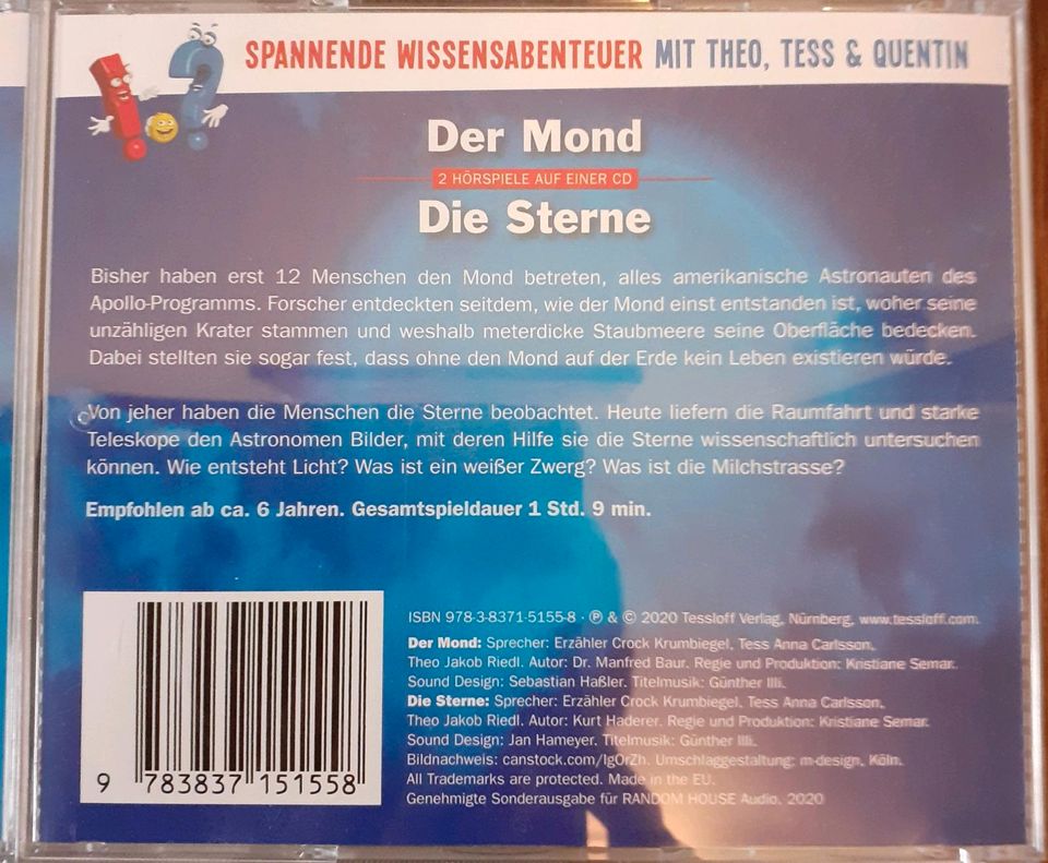 CDs Spannende Wissensabenteuer mit Theo, Tess und Quentin in Willich