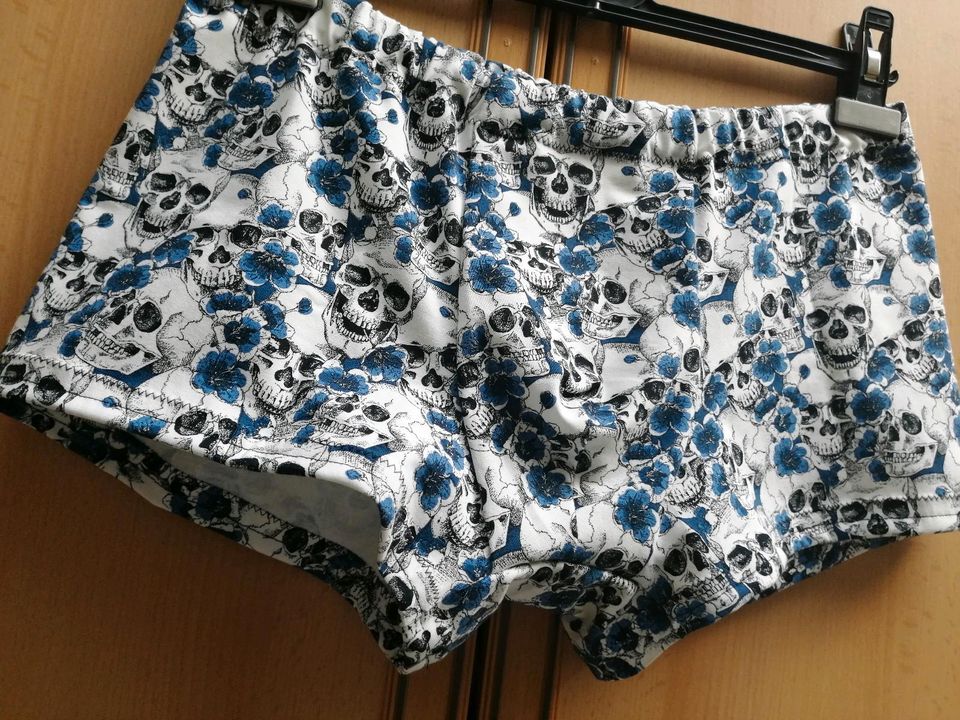 Boxershorts Herren Gr. L mit Totenköpfen  Jersey in Haldensleben