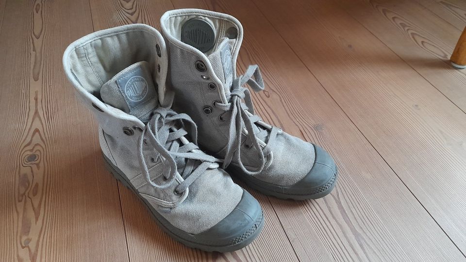 PALLADIUM Schuhe Boots Canvas grau beige Gr.38 (39) in Jarplund-Weding