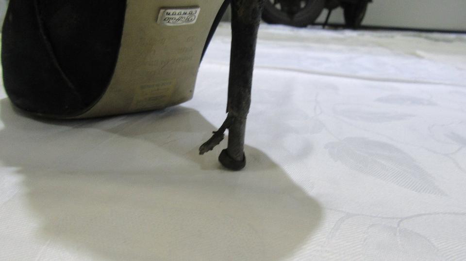 Buffalo London Stiletto High Heels Stiefeletten getragen in Brandis