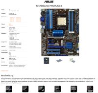 ASUS M4A89GTD PRO/USB3 AM3 Mainboard Bayern - Vohburg an der Donau Vorschau