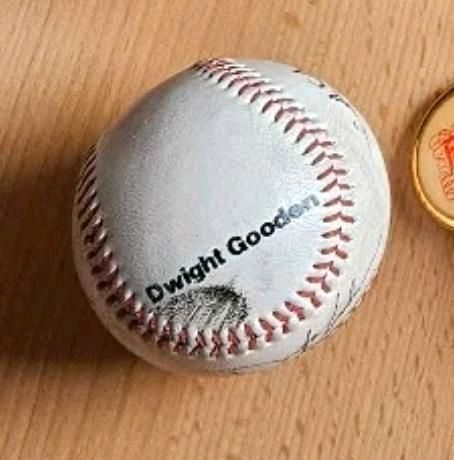 Baseball signiert Dwight Gooden Mets Pitcher Unterschrift vintage in München