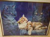 Kunstdruck "Drei Katzen auf blau", 60x85 cm Hannover - Mitte Vorschau