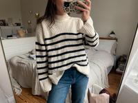 Pepe Jeans Strickpullover Rollkragen Creme Blau Gestreift Hamburg-Nord - Hamburg Eppendorf Vorschau