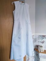 Mädchen Kleid 140 weiß festlich Pailletten Blumen Strasssteine Nordrhein-Westfalen - Bergneustadt Vorschau