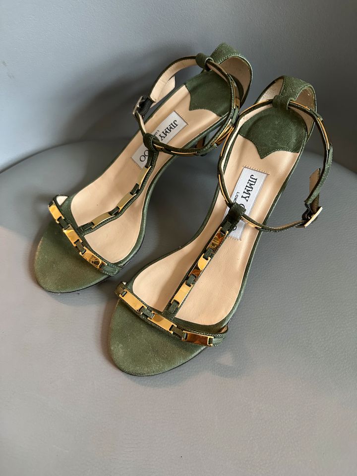 JIMMY CHOO DAMEN SANDALEN IN GRÜN GRÖßE: 37 in Haan