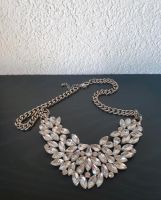 Silberfarbene Statementkette/ Collier mit Strass Baden-Württemberg - Lenzkirch Vorschau