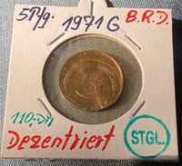 5 Pfennig 1971 Fehlprägung, stark dezentriert Rheinland-Pfalz - Bretzenheim Vorschau