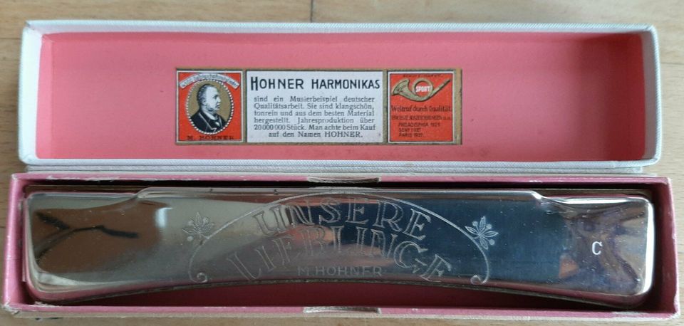 Antike Mundharmonika M. Hohner Unsere Lieblinge 48 C in Ebersbach an der Fils