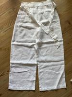 Wide Leg Hose Paperbag Culotte Hallhuber Leinenhose weiß Gr.36 Brandenburg - Bernau Vorschau