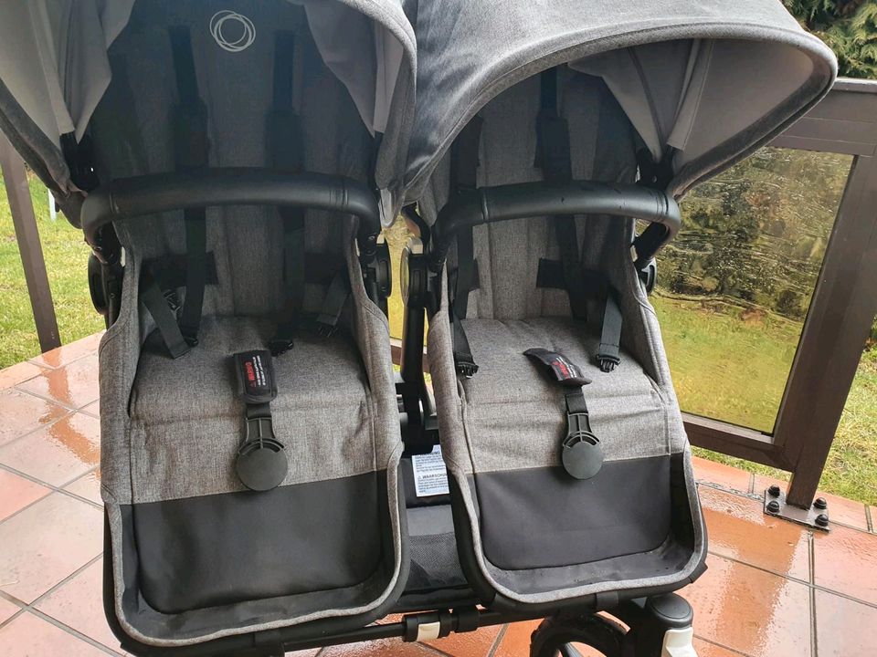 Bugaboo Donkey 3 Geschwisterkinderwagen Grau Melange schwarz in Kremmen