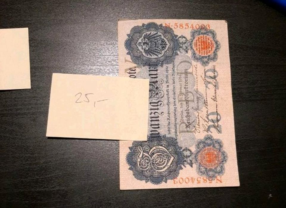 Reichsmark Diverse Banknoten Geldscheine historisch alt Sammler in Hamburg