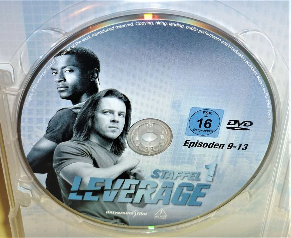 LEVERAGE – Staffel 1 – 3 DVDs – Episoden 1-13  mit Timothy Hutton in München