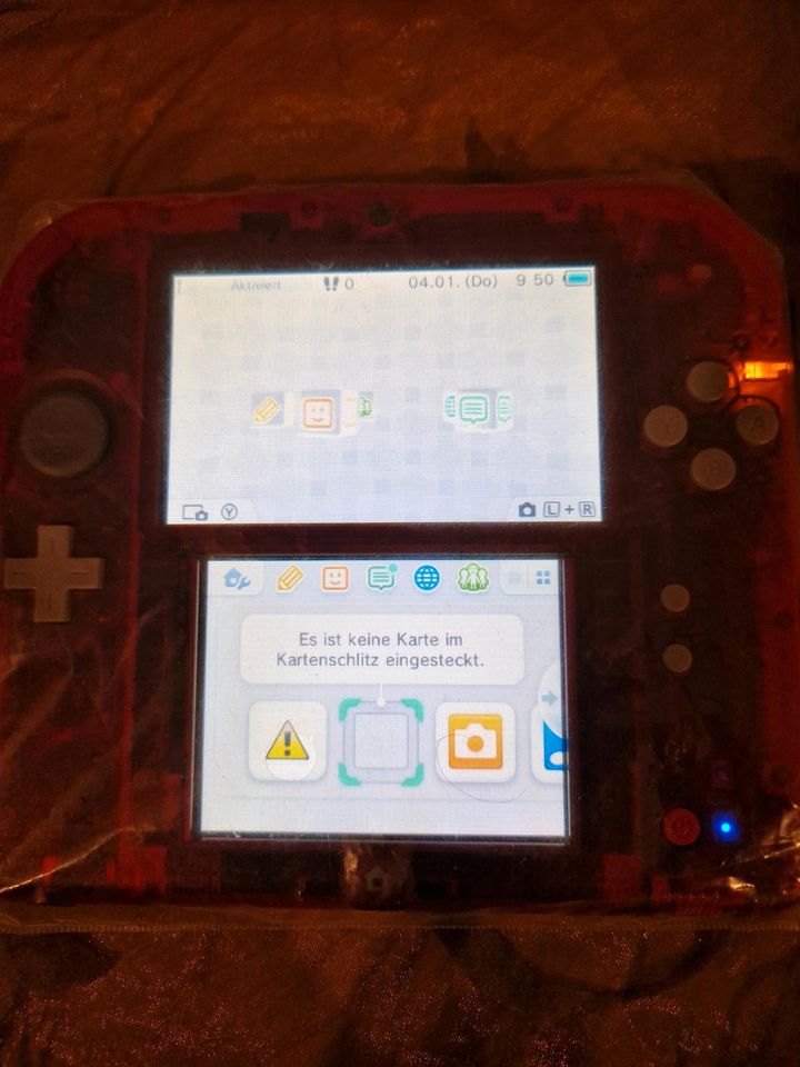 2 DS TRANSPARENT ROT OVP ANLEITUNG NETZTEIL CRYSTAL RED in Berlin