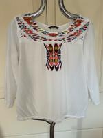 Natura Boho Shirt Bluse bestickt aus Teneriffa Größe M Rayon Hessen - Rimbach Vorschau