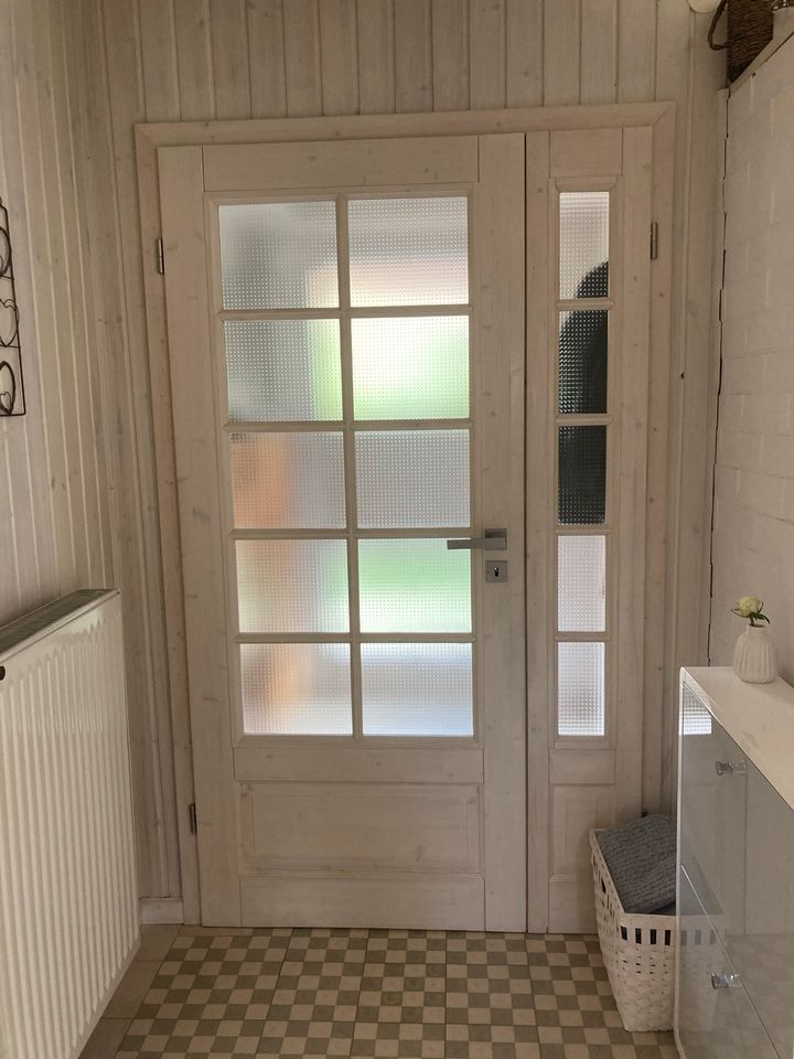 Flügeltür aus Holz/Glas inkl. Zarge in Bad Kösen