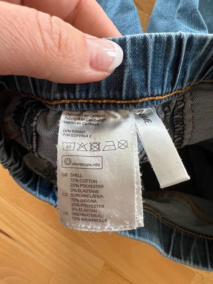 H&M Jeans Leggings 3/4 kurze Hose Shorts Denim 116 Blau Capri in Großenlüder