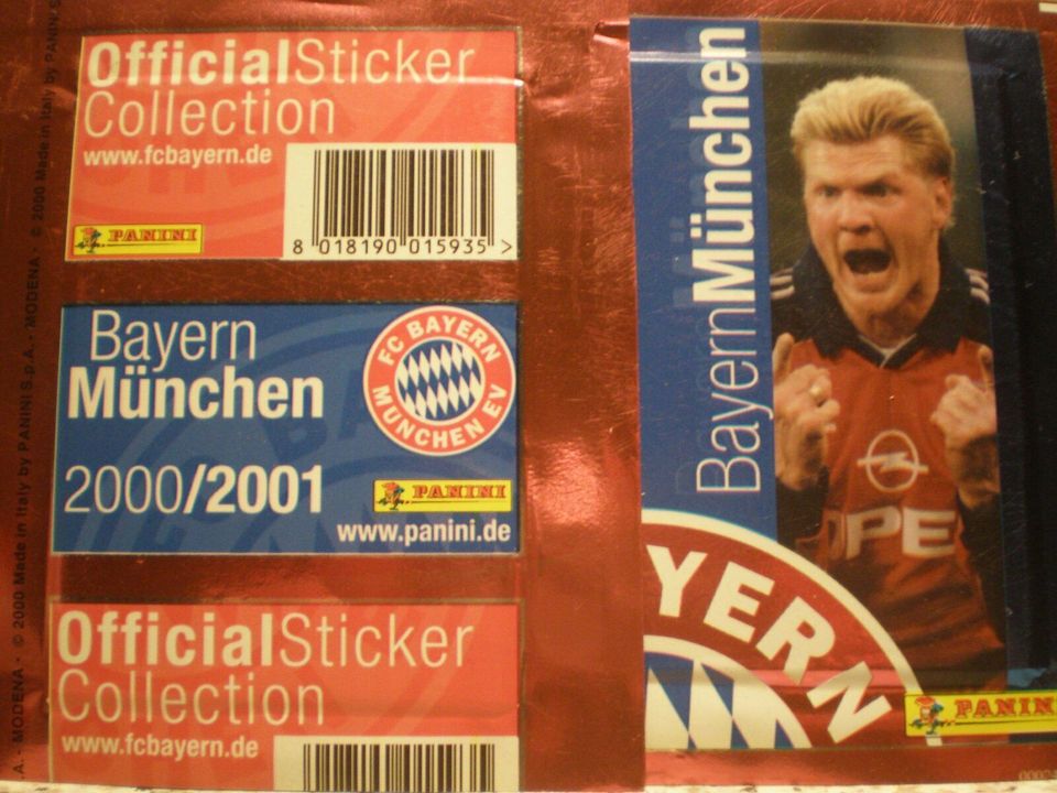 BAYERN MÜNCHEN 2000/01 *4 lose Sticker und 6 Tüten*PANINI RARITÄT in Harsewinkel