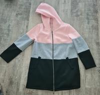 Longjacke Gr. 44 3-farbig mit Kapuze Schleswig-Holstein - Itzehoe Vorschau