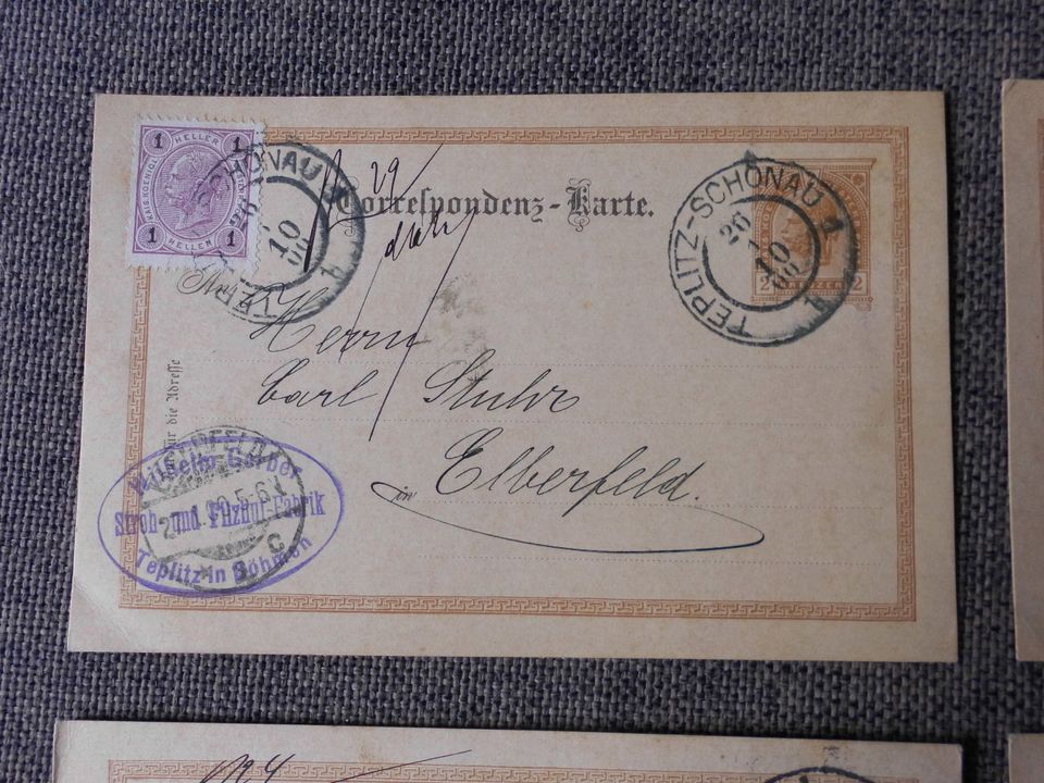 Korrespondenzkarten / Postkarten von 1900 - Topp - 4 Stk. in Feldkamp