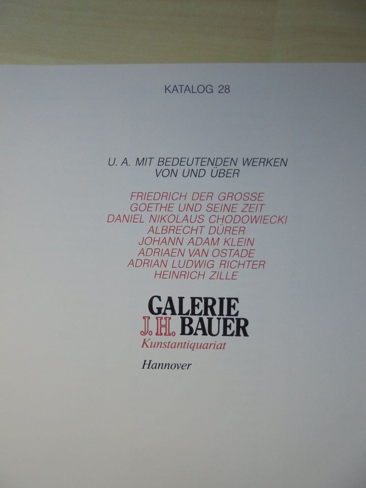 Galerie J.H. Bauer Kunstantiquariat Hannover Katalog 28 Kunst in Stuttgart