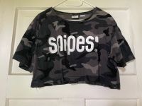 Kurzes graues T-Shirt mit Camouflage Muster und Logo von Snipes Schleswig-Holstein - Sankt Margarethen Vorschau