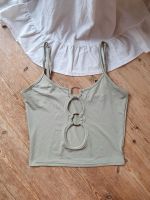 Vintage Crop Top mintgrün cut out Gr. 36 Bayern - Halfing Vorschau