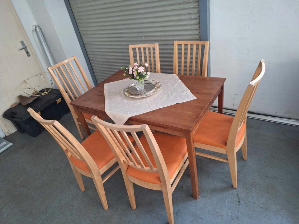 Tischgruppe, Tisch mit 6 Stühlen, Lieferung möglich in Moers
