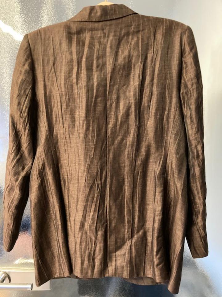 Madeleine Blazer Cruhs-Optikk, mit Leinen, Gr. 40, NEU in Stein