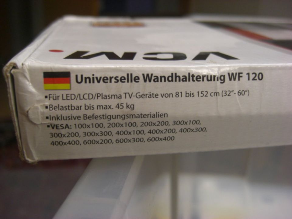 VCM WF 120 universelle Wandhalterung für 32-60 Zoll Monitore in Albachten