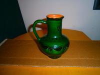 Vase Blumenvase aus Keramik mit Henkel und Muster Farbe Grün DDR Thüringen - Lucka Vorschau