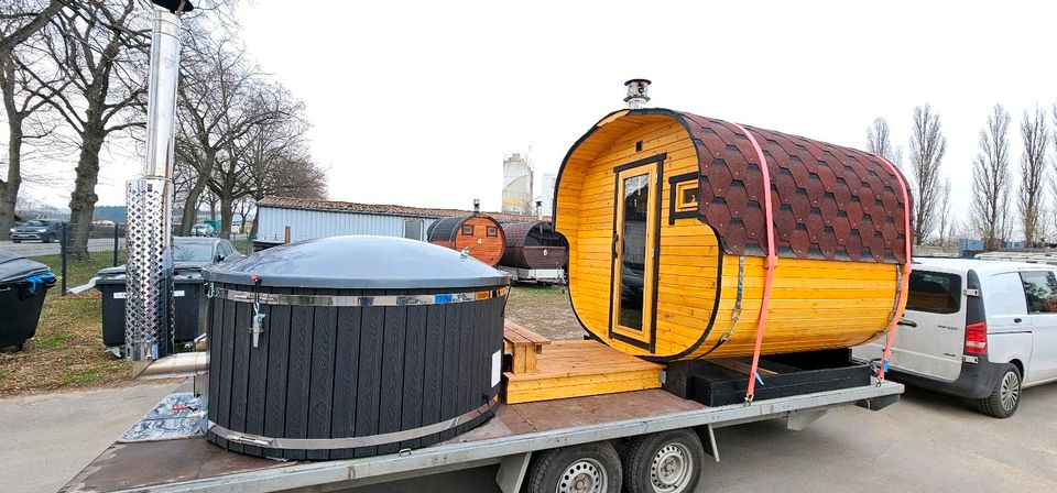 Mobile Sauna, Fasssauna,  Badezuber, Badefass, Saunalandschaft in Berlin