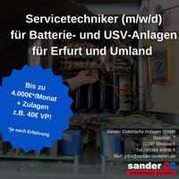 Servicetechniker (m/w/d) für Batterie- und USV-Anlagen Erfurt Thüringen - Erfurt Vorschau