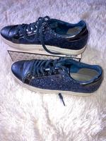 Herbst Turnschuhe chucks von tamaris Größe 38,5 - 39 blau Glitzer Baden-Württemberg - Ludwigsburg Vorschau