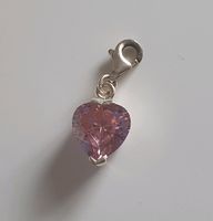 Charm Anhänger Herz rosa NEU Zirkonia Kristall 925er Silber Bayern - Drachselsried Vorschau