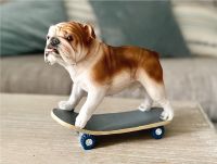 Dekofigur Englische Bulldogge Deko Hund Hundefigur Skateboard Duisburg - Walsum Vorschau