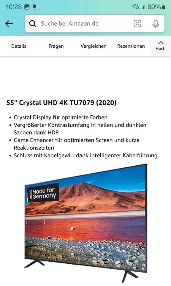 Samsung 43 Zoll, UHD, 4K Chrystal in Königsbrunn
