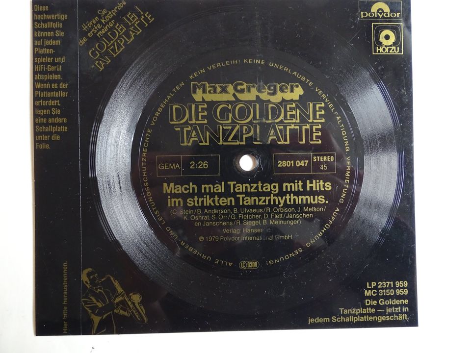 orig. Single Schallplatte SCHALLFOLIE Max Greger #780# in Wershofen