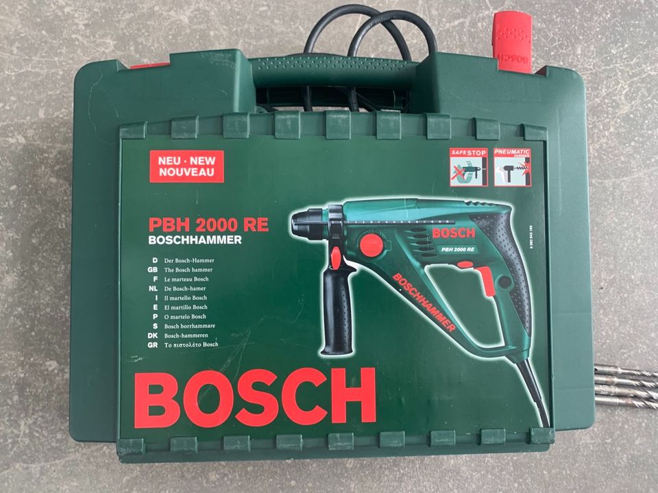 Bosch PBH 2000 RE Boschhammer inklusive 4 Steinbohrer in Grünberg