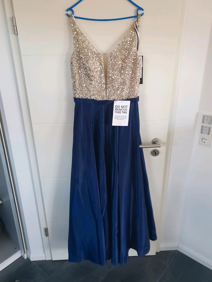 Abendkleid Royalblau Gr. 44 ungetragen in Drochtersen