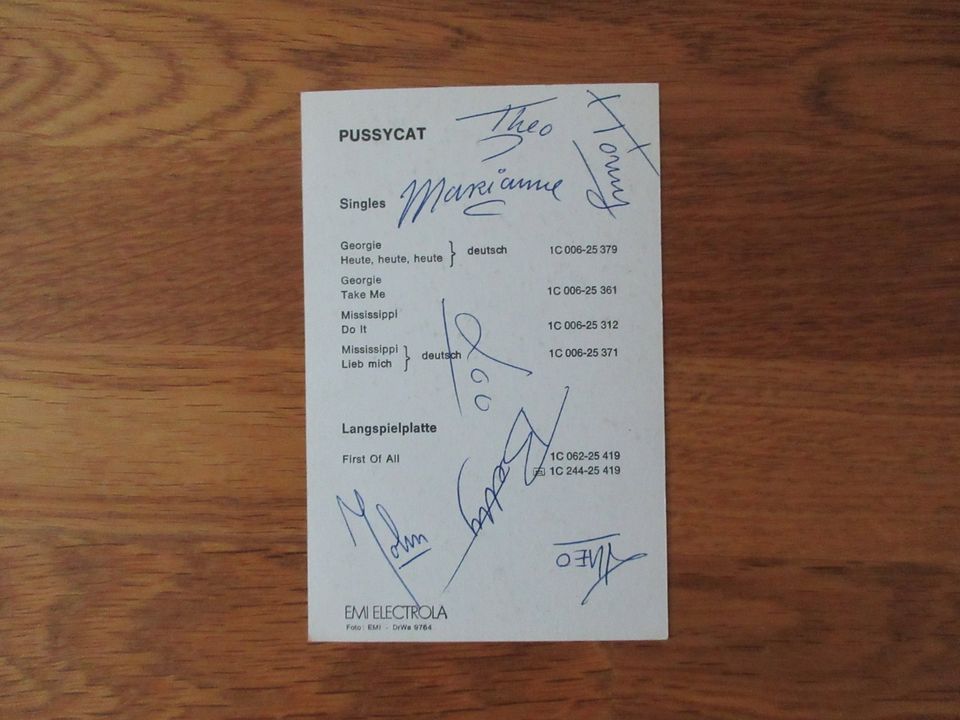 Pussycat / Autogrammkarte von 1976 / Autograph in Oldenburg