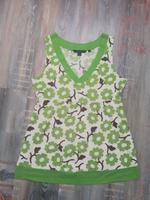 Boden Retro Shirt Blumen Tunika creme grün braun UK8 34 XS Brandenburg - Ruhland Vorschau