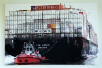 Bild "Containerschiff mit Schlepper" Leinwand 120 x 80 cm Kreis Pinneberg - Quickborn Vorschau