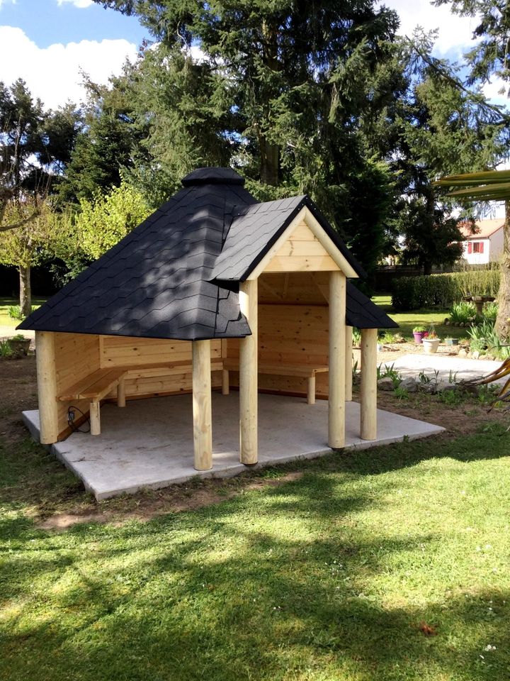 Kota Gartenhaus Camping Dach Grill Hütte Haus Ferien Pension in Stein-Bockenheim