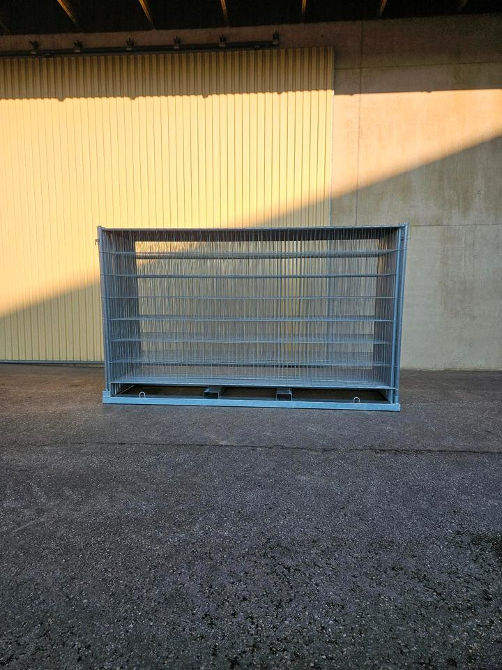 Neu! Bauzaunset mit Transportpalette, 26 Bauzaun mit Stein, Zaun in Engelsberg