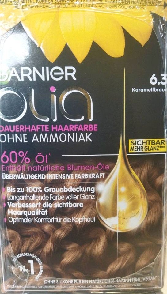 Garnier Olia 6.3 Karamellbraun Dauerhafte Haarfarbe ohne Ammoniak in  Nordrhein-Westfalen - Lüdinghausen | eBay Kleinanzeigen ist jetzt  Kleinanzeigen