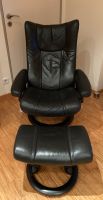 Stressless Relaxsessel Sessel mit Hocker Leder schwarz Berlin - Reinickendorf Vorschau